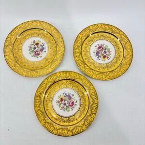 Nasco Wildwood USA Floral Cottagecore Salad Plate Set of 3